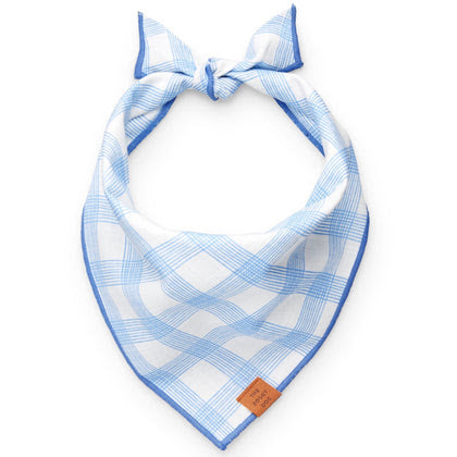 Periwinkle Plaid Dog Bandana